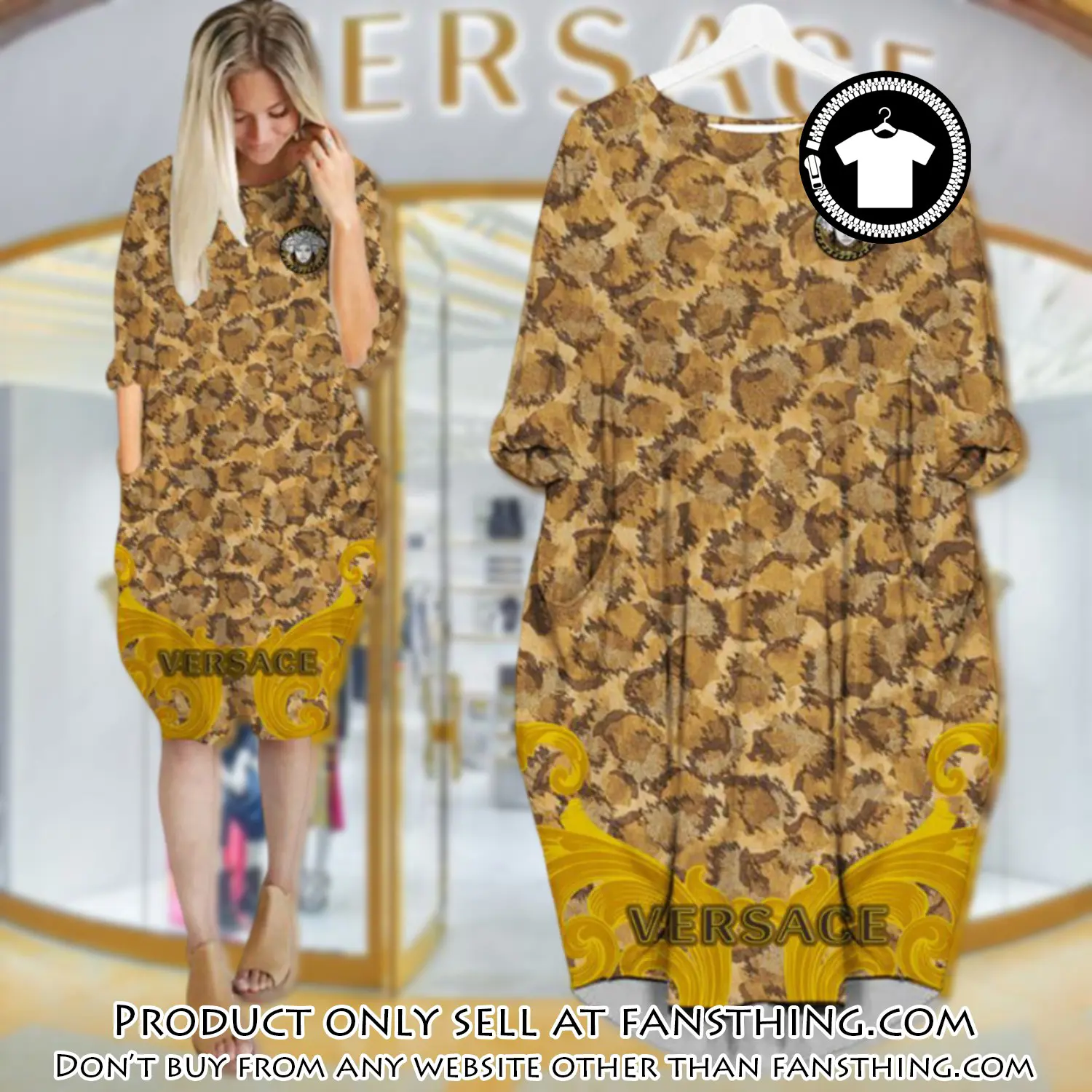 Gianni versace batwing pocket dress luxury brand for women pd065 fst5925497